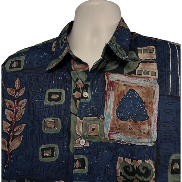 Tori Richard Mens Vintage Floral Button Front Camp Shirt Large Pocket Hawaii USA - Picture 5 of 6